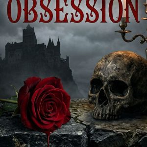 Crimson Obsession Dark Romance Book Cover | Gothic Romance Premade Cover