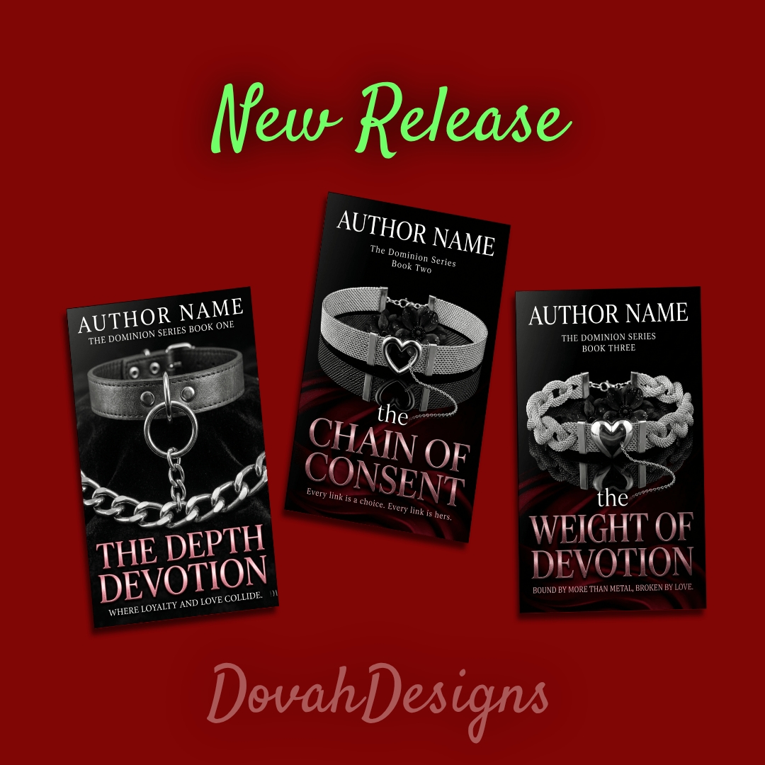 Dark Romance Book Cover Bundle – 3 Minimalist Covers